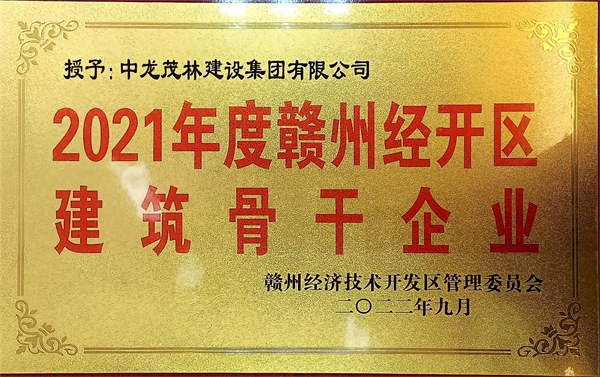 2021年度贛州經(jīng)開區(qū)建筑骨干企業(yè)