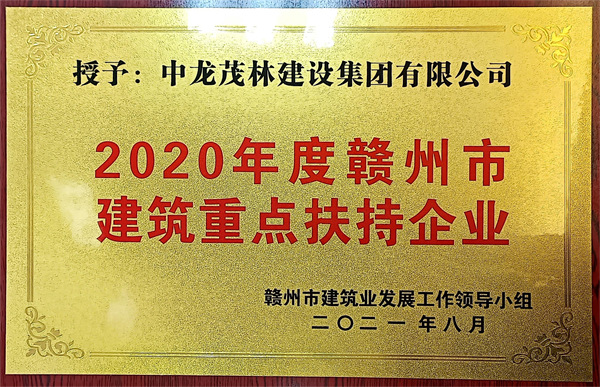 2020年度贛州市建筑重點(diǎn)扶持企業(yè)